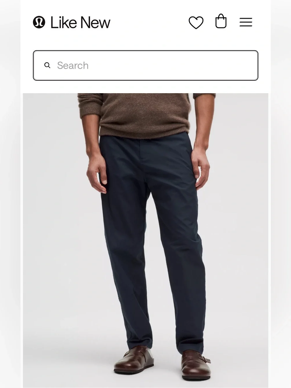 NWT Mens Lululemon Relaxed Fit Tapered Trouser 28” Sz 32 True Navy Blue